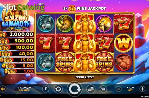 Скрин3. Blazing Mammoth слот