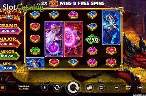 Скрин3. Dungeons and Diamonds слот