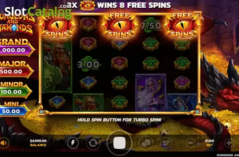 Скрин8. Dungeons and Diamonds слот