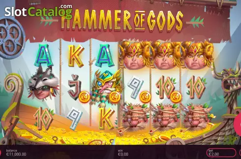 Скрин3. Hammer of Gods слот