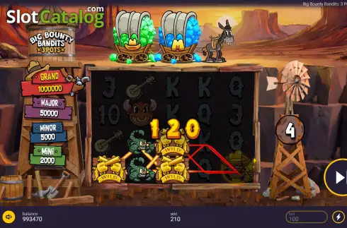 Скрин3. Big Bounty Bandits: 3 Pots слот