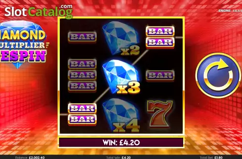 Скрин4. Diamond Multiplier Respin слот