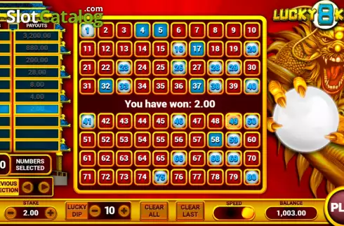Скрин3. Lucky 8 Keno слот