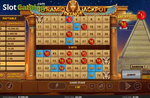 Скрин3. Pyramid Jackpot Keno слот