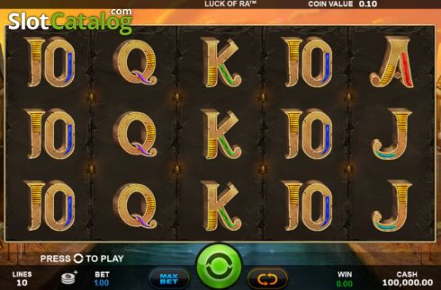 Скрин3. Luck of Ra слот
