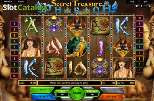 Скрин2. Secret Treasure Of Pharaoh слот