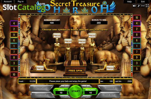 Скрин5. Secret Treasure Of Pharaoh слот