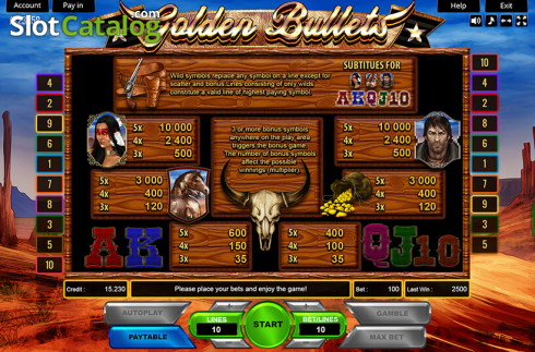 Скрин3. Golden Bullets слот
