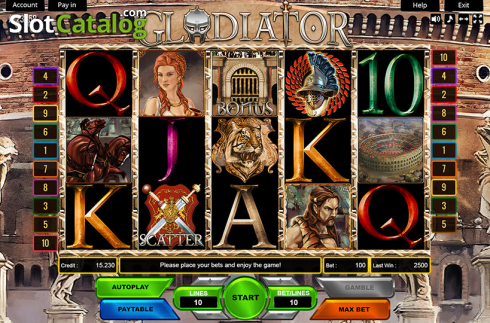 Скрин2. Gladiator (Platin Gaming) слот