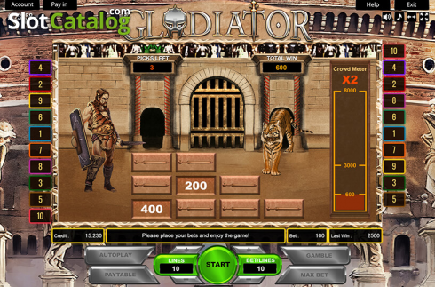 Скрин5. Gladiator (Platin Gaming) слот