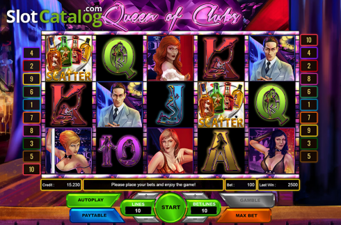 Скрин2. Queen of Clubs слот