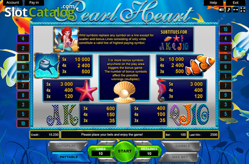 Скрин3. Pearl Heart слот