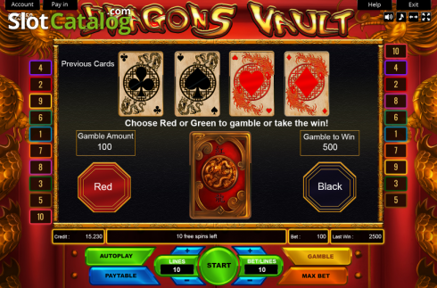 Скрин6. Dragons Vault слот