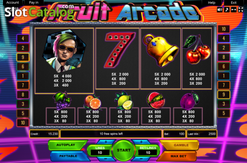 Скрин3. Fruit Arcade слот