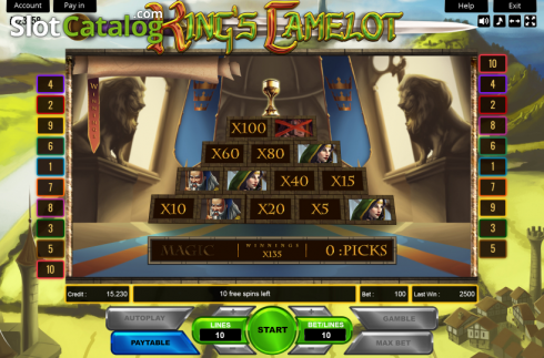 Скрин5. Kings Camelot слот