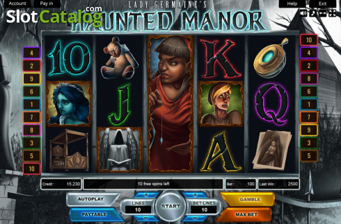Скрин2. Lady Germaines Haunted Manor слот