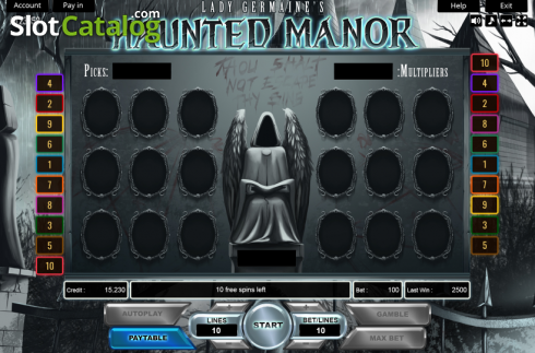 Скрин5. Lady Germaines Haunted Manor слот