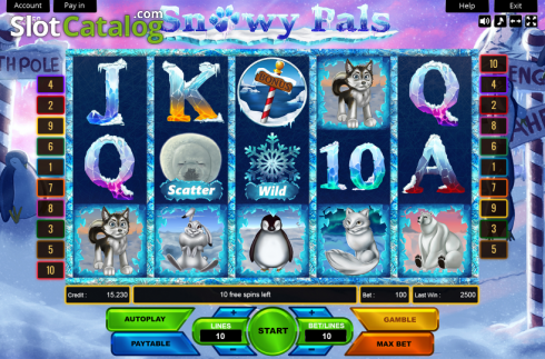 Скрин2. Snowy Pals слот