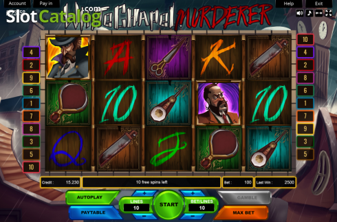Скрин2. Whitechapel Murderer слот