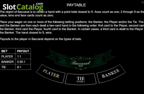 Скрин6. Baccarat Mini (Platipus) слот