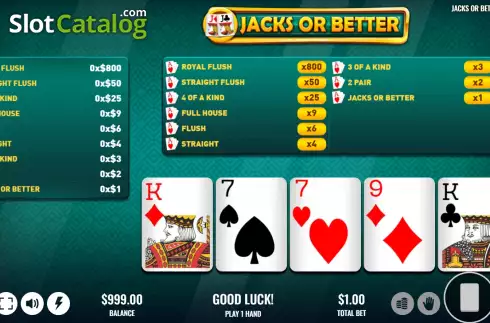 Скрин2. Jacks or Better (Platipus) слот
