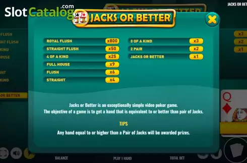 Скрин6. Jacks or Better (Platipus) слот