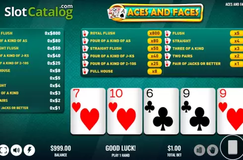 Скрин3. Aces and Faces (Platipus) слот