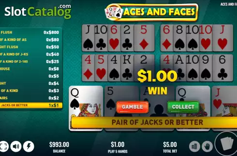 Скрин4. Aces and Faces (Platipus) слот