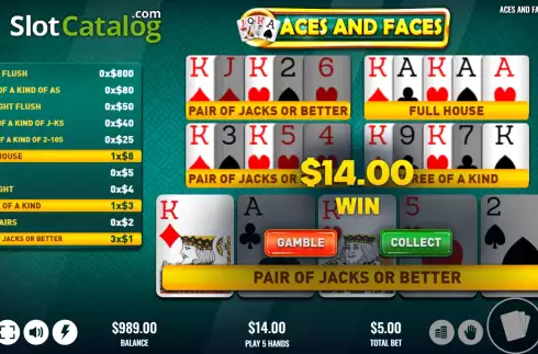 Скрин5. Aces and Faces (Platipus) слот