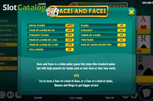 Скрин6. Aces and Faces (Platipus) слот