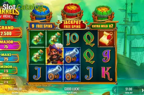 Скрин2. Barrels of Riches (Platipus) слот