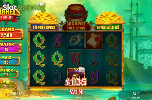 Скрин3. Barrels of Riches (Platipus) слот