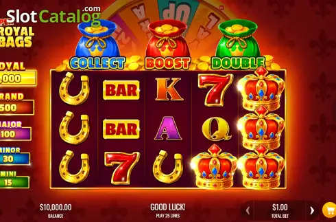 Скрин2. 3 Royal Bags Super слот