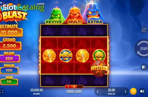 Скрин3. Three Volcanoes Blast слот
