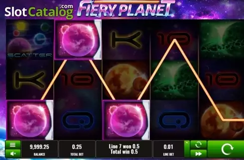 Скрин3. Fiery Planet слот
