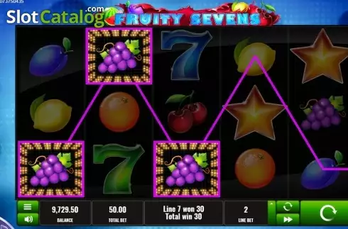Скрин3. Fruity Sevens (Platipus) слот