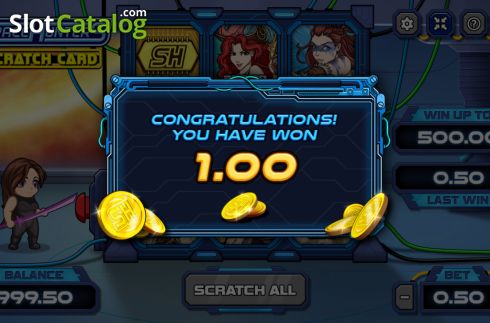 Скрин4. Space Hunters Scratch Card слот