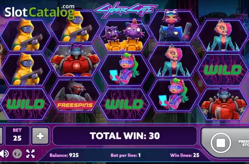 Скрин3. Cyber Catz слот