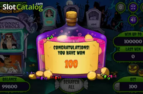Скрин5. Space Hunters Halloween Scratch Card слот