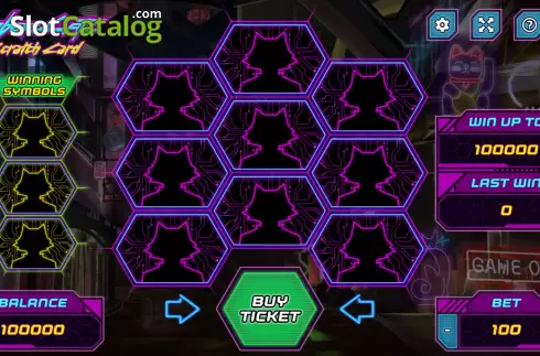 Скрин2. Cyber Catz Scratch Card слот