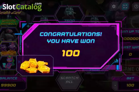 Скрин4. Cyber Catz Scratch Card слот