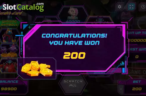 Скрин5. Cyber Catz Scratch Card слот