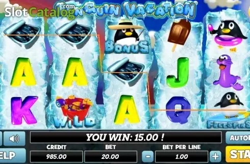 Скрин3. Penguin Vacation (PlayPearls) слот