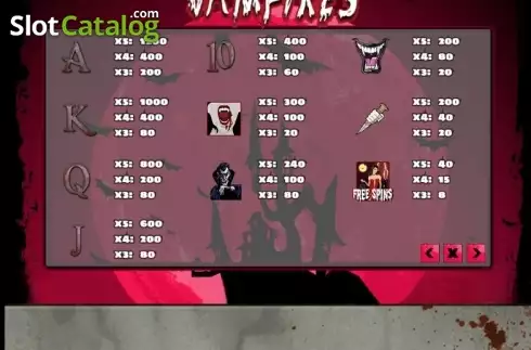 Скрин4. Vampires (PlayPearls) слот