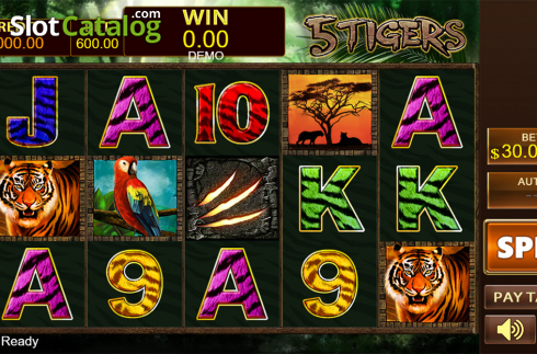 Скрин2. 5 Tigers слот