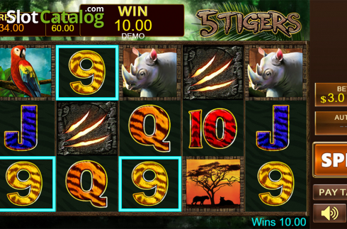 Скрин3. 5 Tigers слот