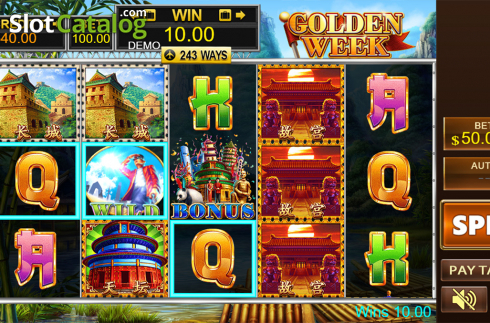 Скрин4. Golden Week (PlayStar) слот