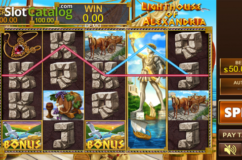 Скрин3. Lighthouse of Alexandria слот