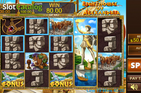 Скрин4. Lighthouse of Alexandria слот