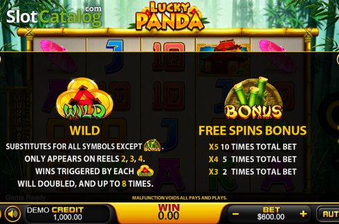 Скрин7. Lucky Panda (PlayStar) слот